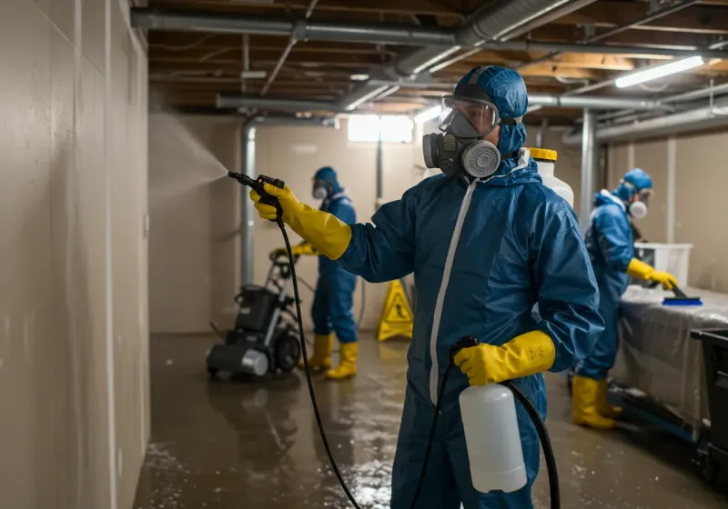 Basement Sanitization and Antimicrobial Treatment process in Muncie, IN